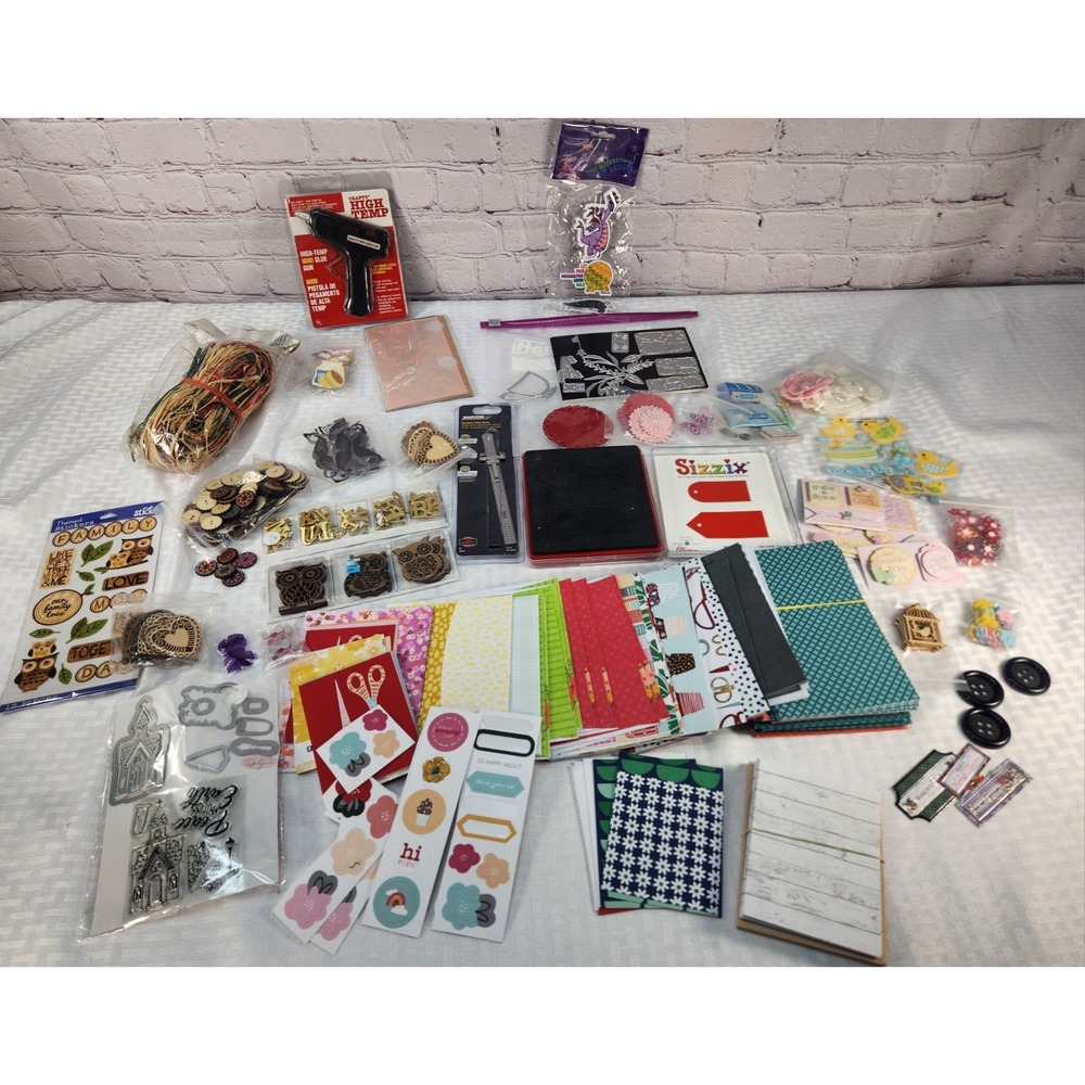 Scrapbook Supplies New & Opened Tag Cutter, Glue Gun And Tons More!